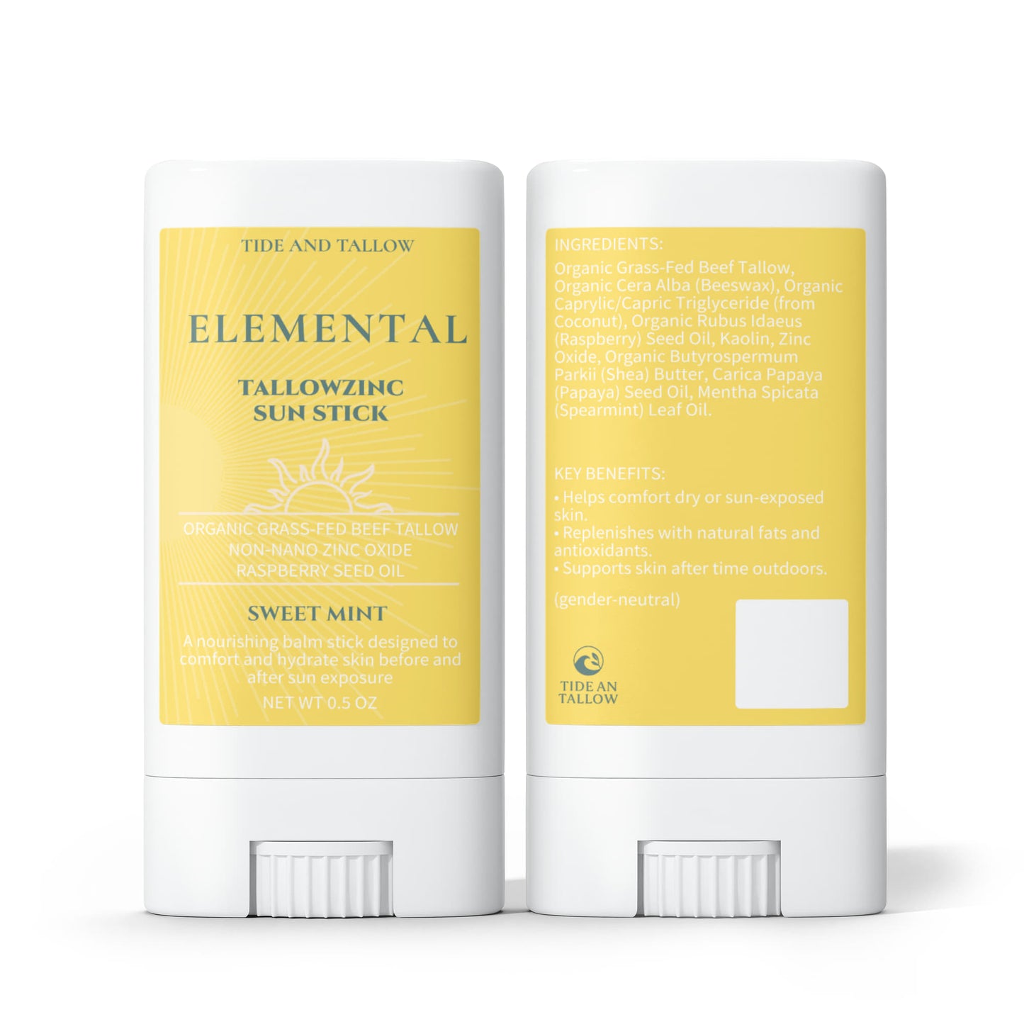 'Elemental' Tallow Zinc Sun Stick 2 Pack