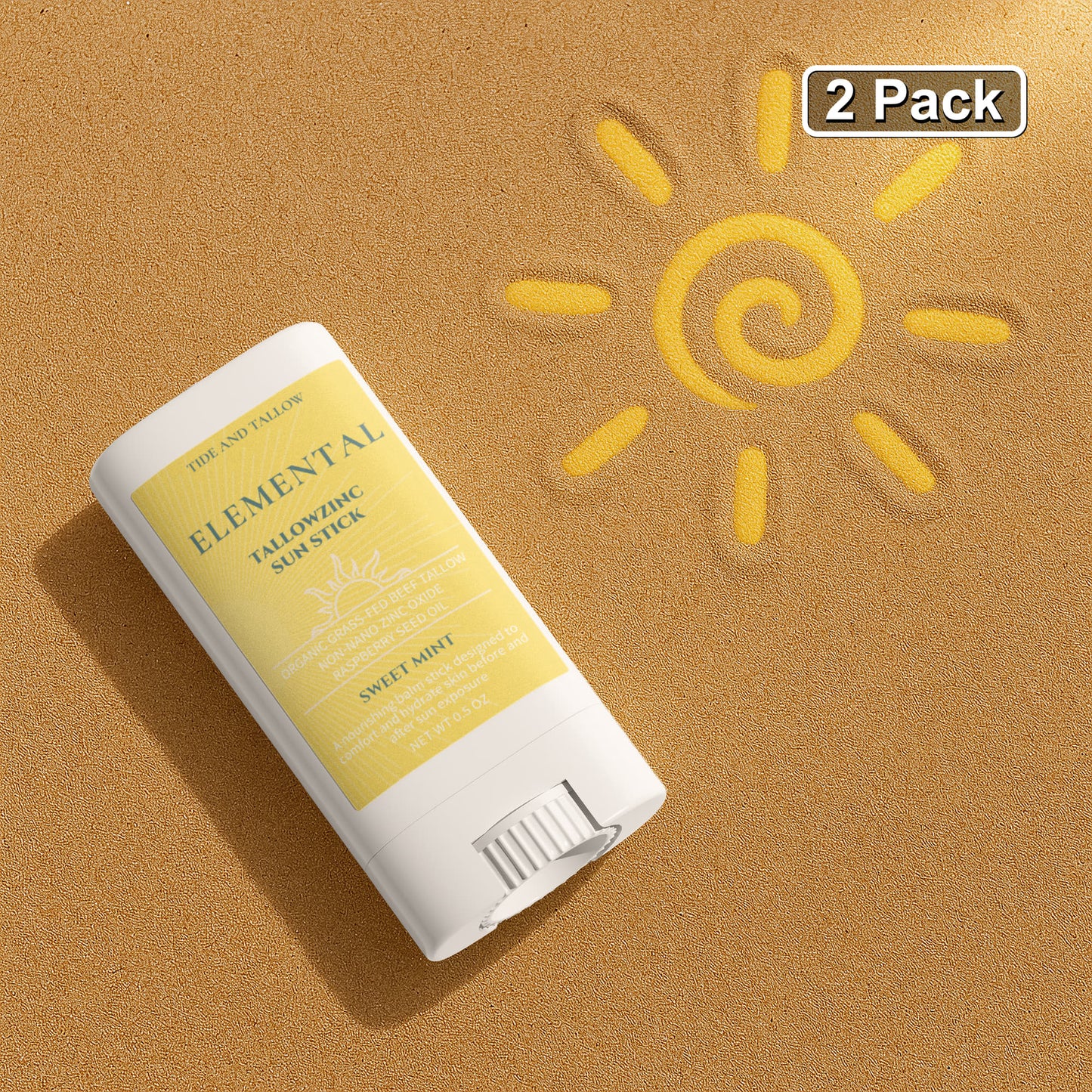 'Elemental' Tallow Zinc Sun Stick 2 Pack