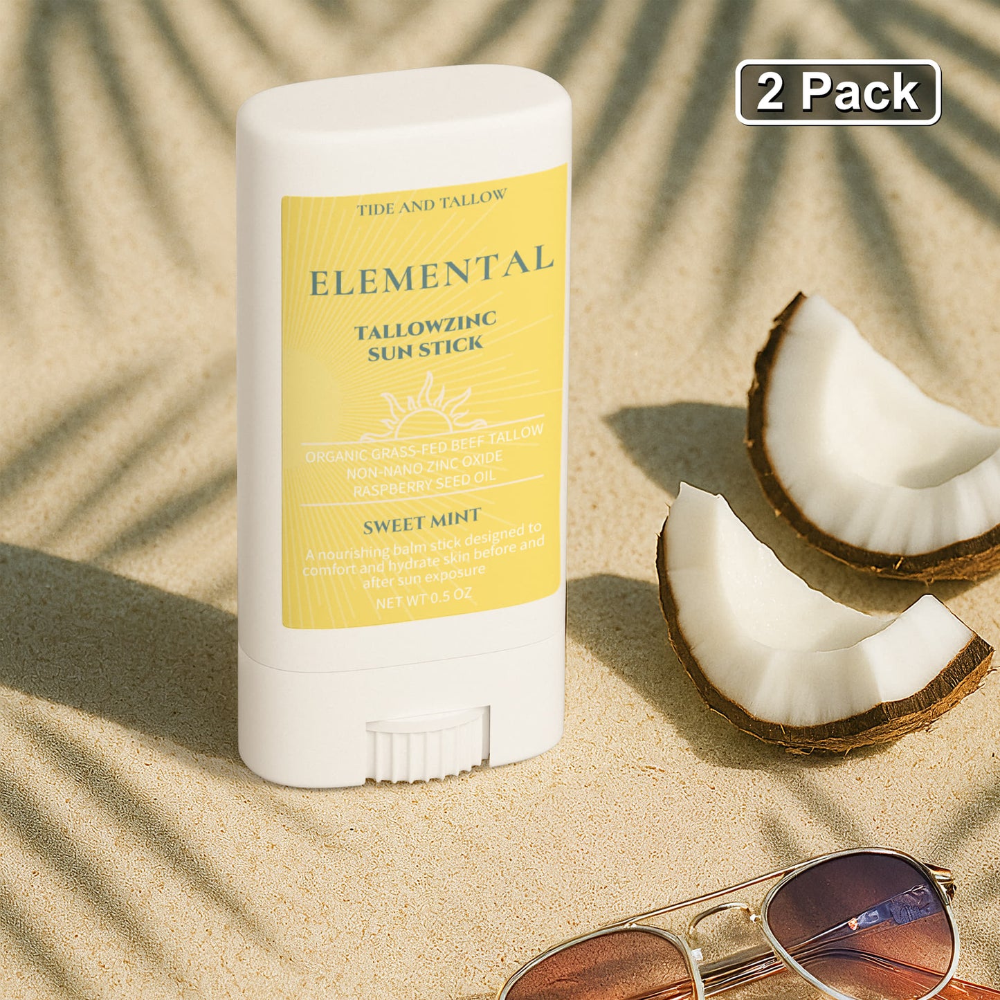 'Elemental' Tallow Zinc Sun Stick 2 Pack