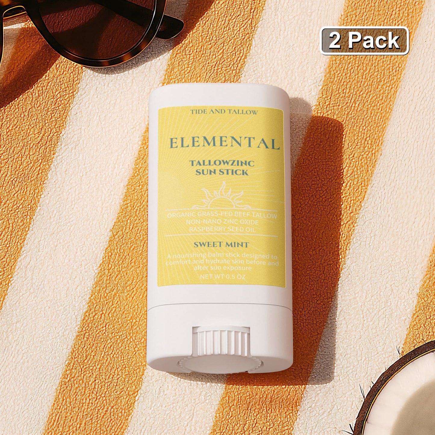 'Elemental' Tallow Zinc Sun Stick 2 Pack