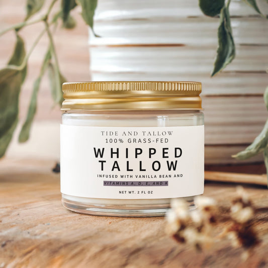 Tide and Tallow Whipped Grass-Fed Tallow Balm with Vanilla Bean